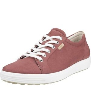 ECCO Womens Soft 7 Sneaker; Petal Trim Nubuck (like new) sz 39